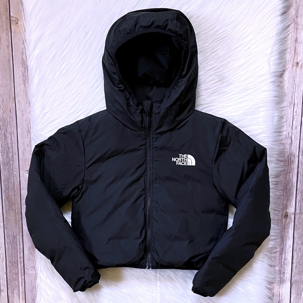 The North Face Girls’ Baltic Reversible Down Black Puffer Jacket - Picture 9 of 15
